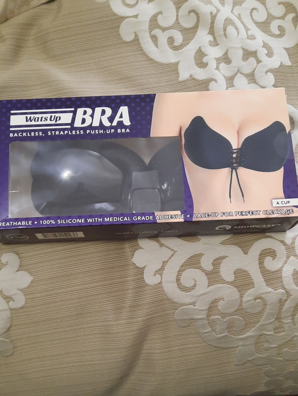 Wats Up Backless Strapless Push-Up Bra in Black